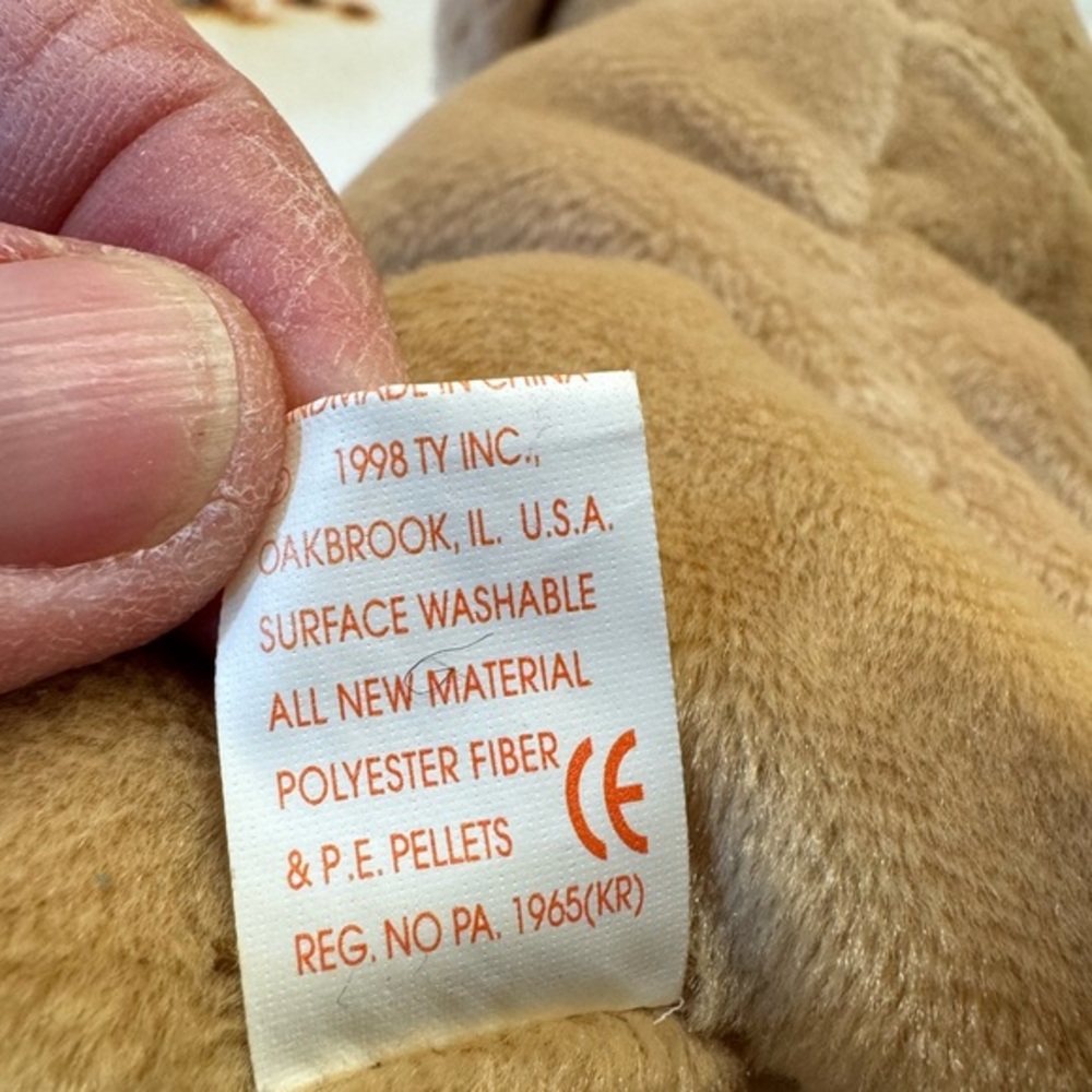 Ty 1998 Original Beanie‎ Baby Fetch the Golden Retriever Rare Very Collectible - Picture 6 of 7